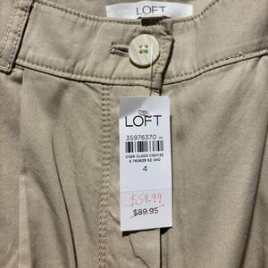 NWT Loft poplin wide leg pant